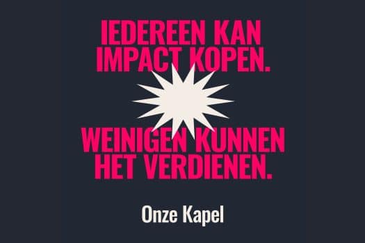 Vernieuwd Onze Kapel wordt impact agency